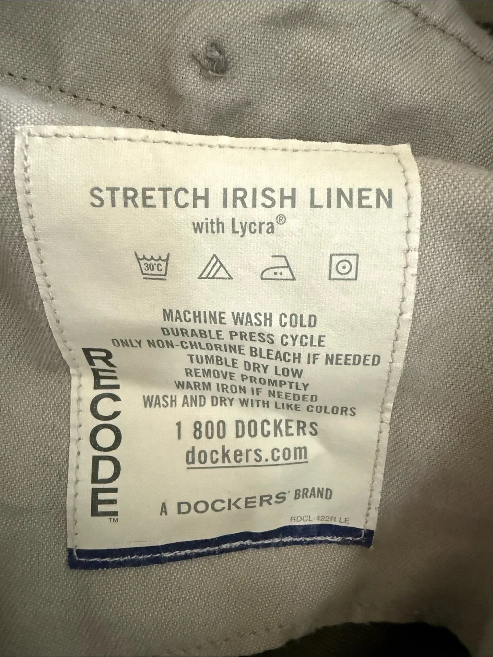 VTG Dockers Irish Linen Pants Mens 34x32 Olive Green Pleated Cuffed Beach Preppy